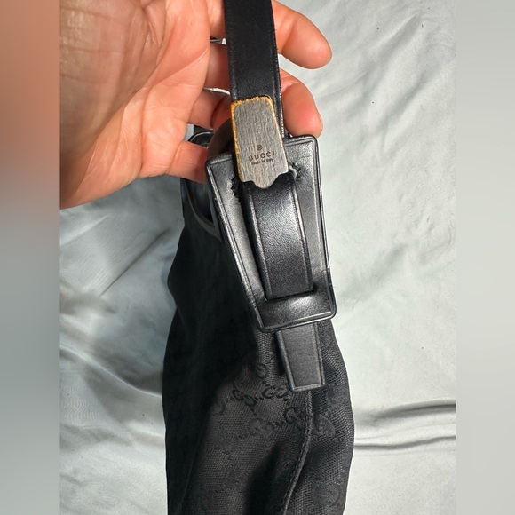 Authentic Gucci Black Patterned Hobo Bag - Picture 6 of 15